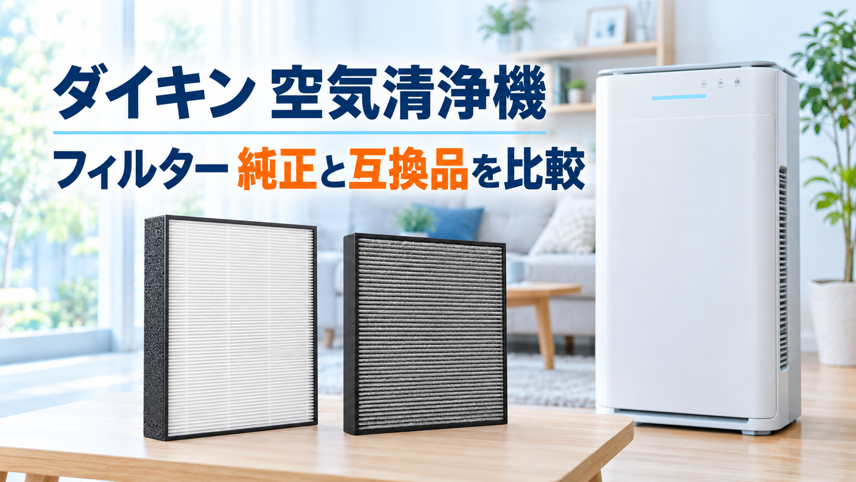 ダイキン空気清浄機の純正フィルターと互換品の比較