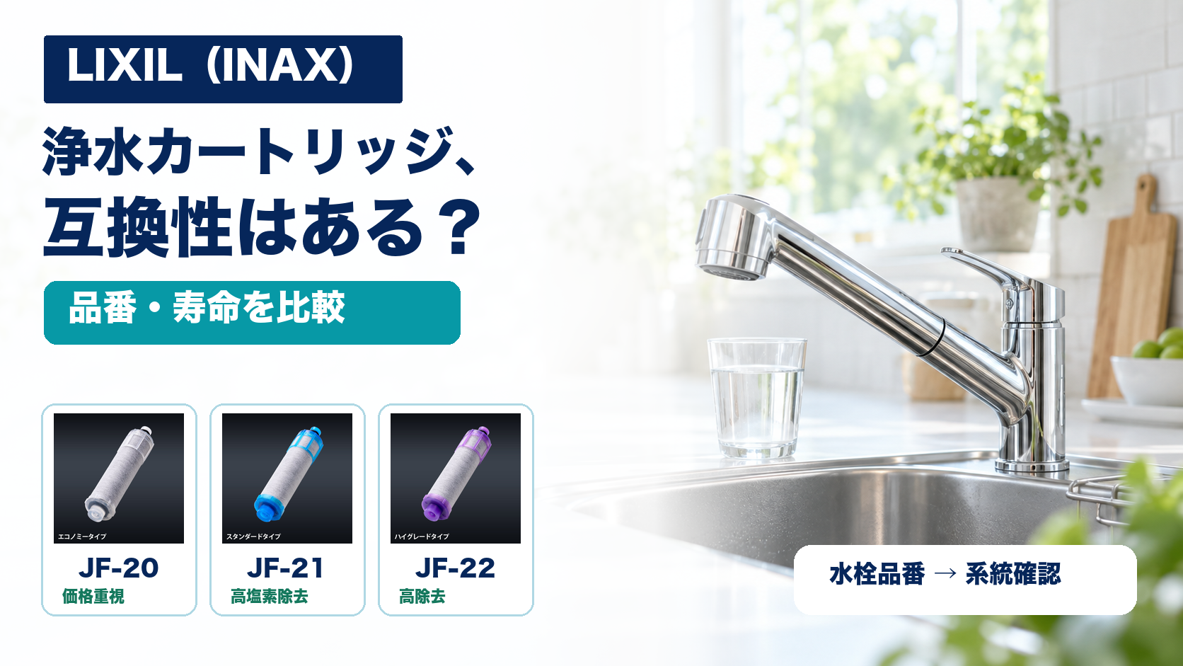 LIXILの浄水カートリッジを比較