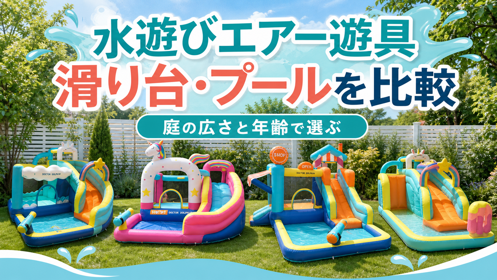 水遊びエアー遊具の比較